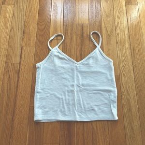 Aerie Real Soft White Cropped Tank
